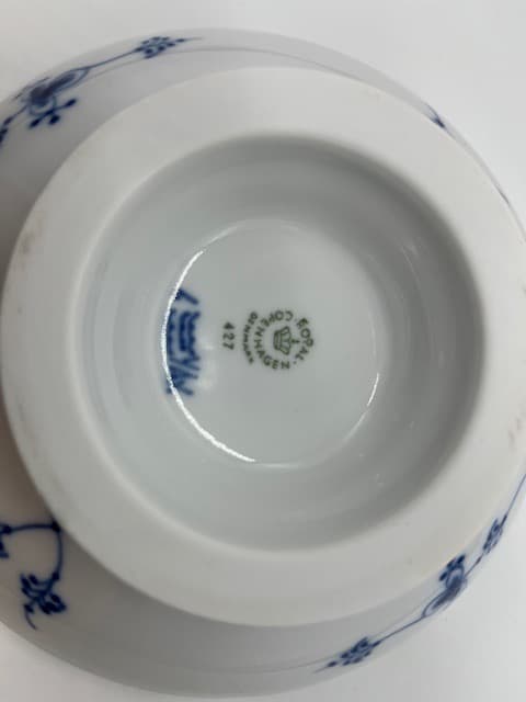 新品未使用　ロイヤルコペンハーゲン ブルーフルーテッド　フルレース　脚付きボウル
