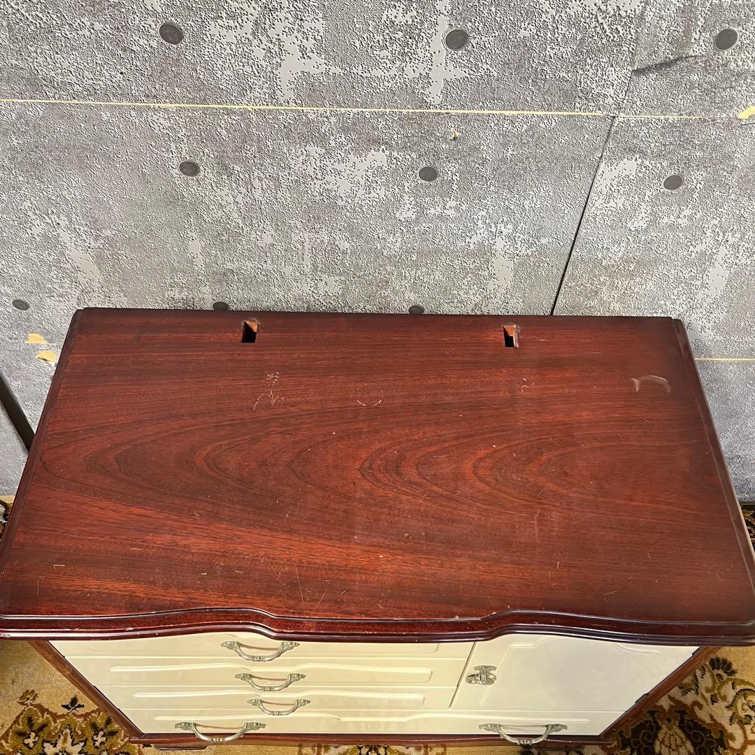 ꧁アンティーク調꧂チェスト アイボリー ブラウン ヴィンテージ ビンテージ