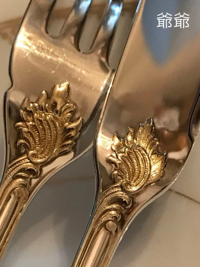 クリストフル／マルリー／ゴールドアクセント（パーシャリーゴールド）お魚用２本