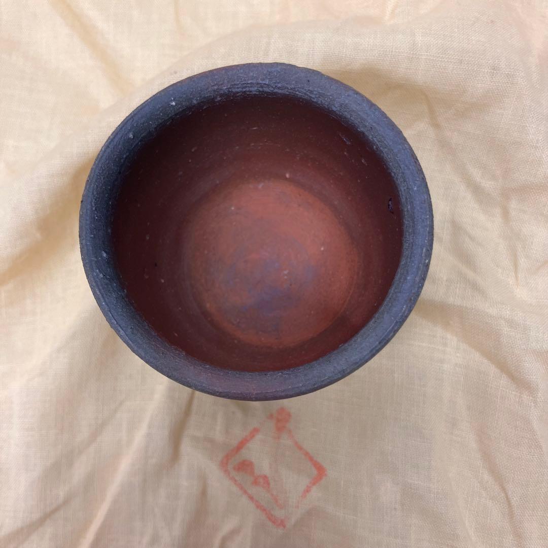 【備前焼】武用真 作 瓢徳利 お猪口 ぐい呑み 共箱付き 酒器 骨董