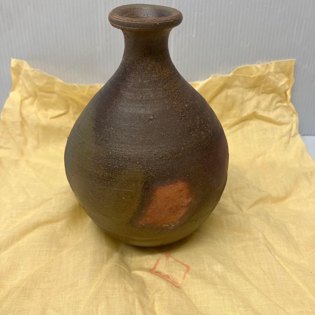 【備前焼】武用真 作 瓢徳利 お猪口 ぐい呑み 共箱付き 酒器 骨董