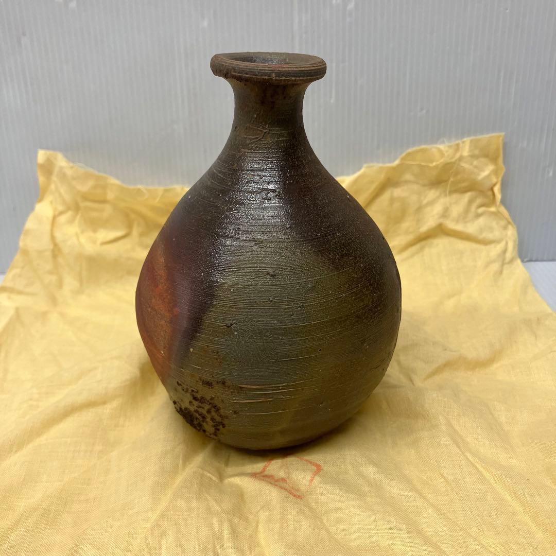 【備前焼】武用真 作 瓢徳利 お猪口 ぐい呑み 共箱付き 酒器 骨董