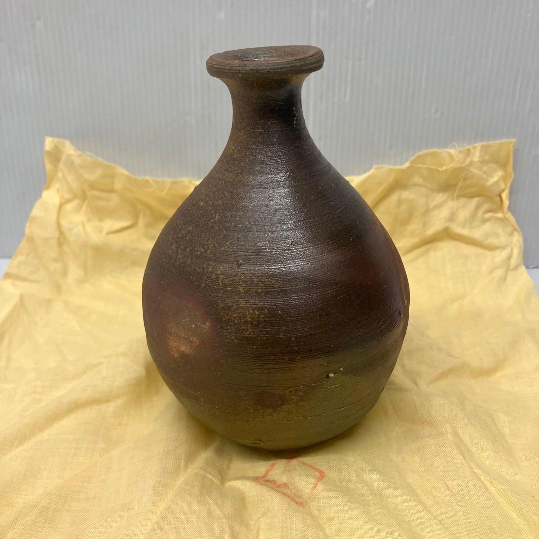 【備前焼】武用真 作 瓢徳利 お猪口 ぐい呑み 共箱付き 酒器 骨董