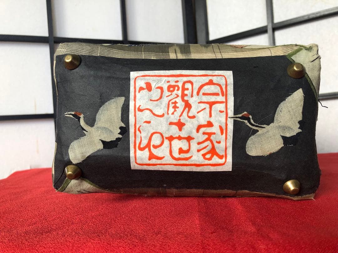 一閑張り　一閑張りバック　正絹古布　犬張子　狛犬　昔話　桃太郎