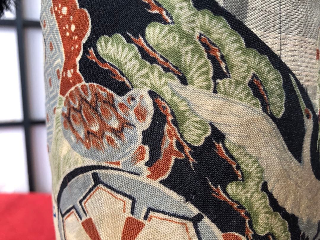 一閑張り　一閑張りバック　正絹古布　犬張子　狛犬　昔話　桃太郎