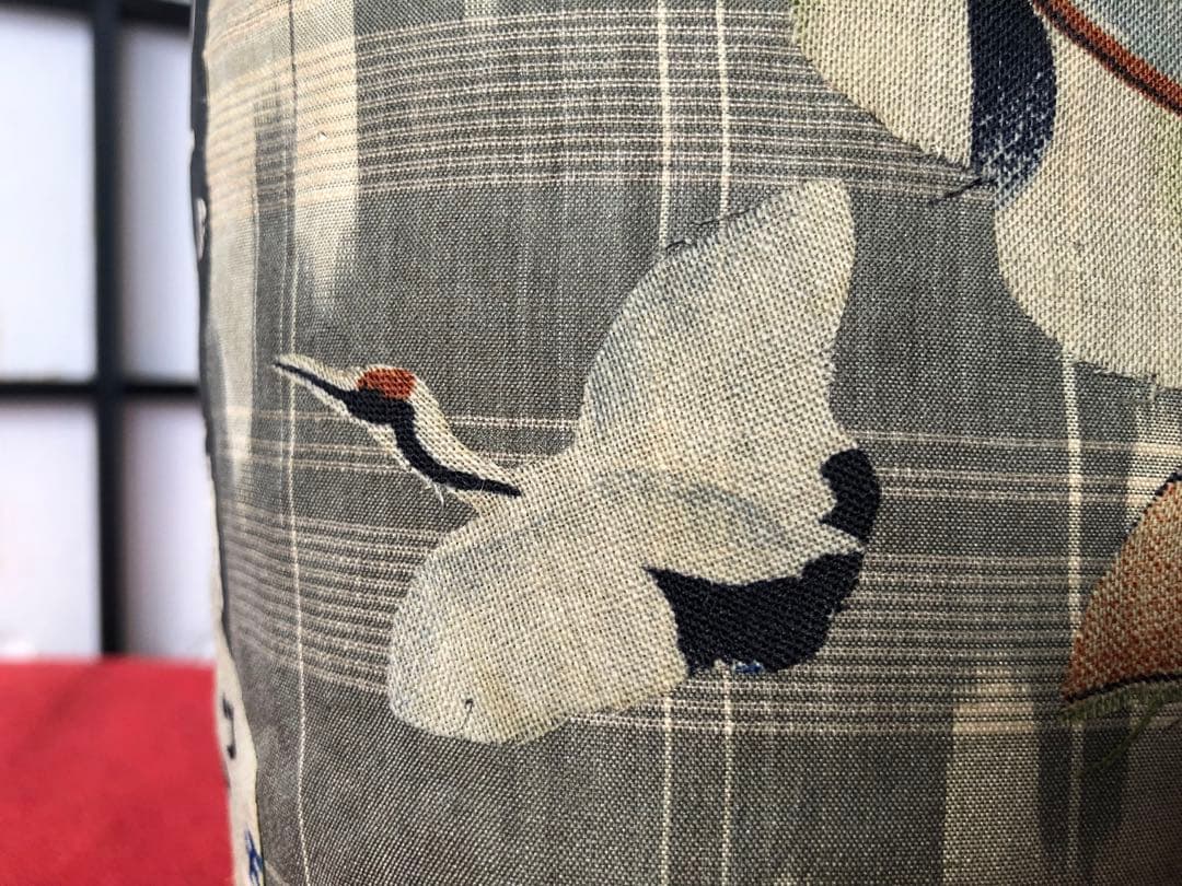 一閑張り　一閑張りバック　正絹古布　犬張子　狛犬　昔話　桃太郎