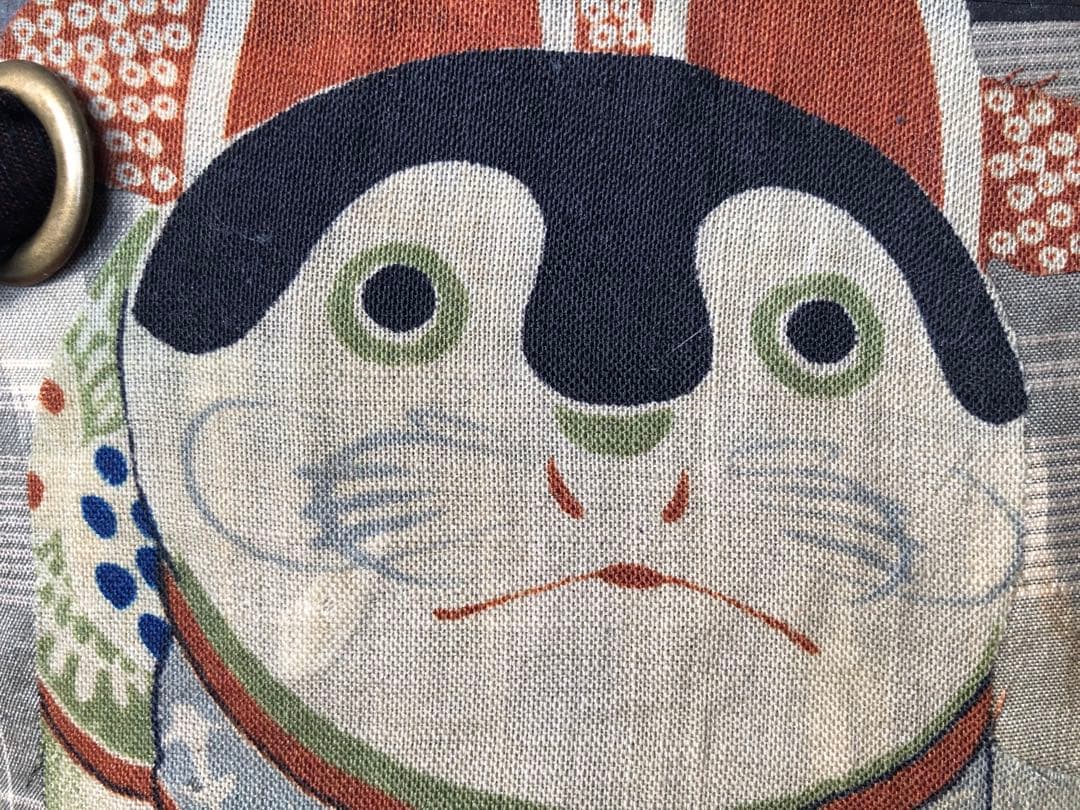 一閑張り　一閑張りバック　正絹古布　犬張子　狛犬　昔話　桃太郎