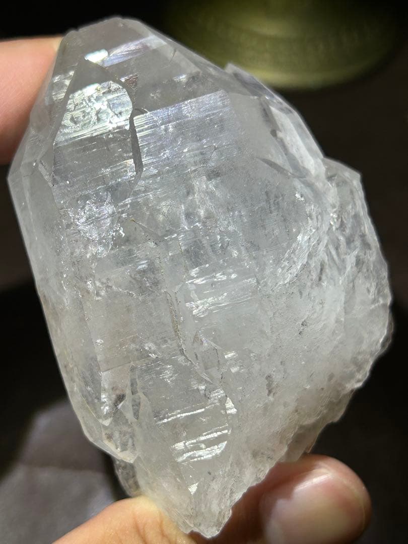 ☆別格高級品！福徳龍神秘宝②！マニカラン　トライゴニック　水晶　原石　クラスター