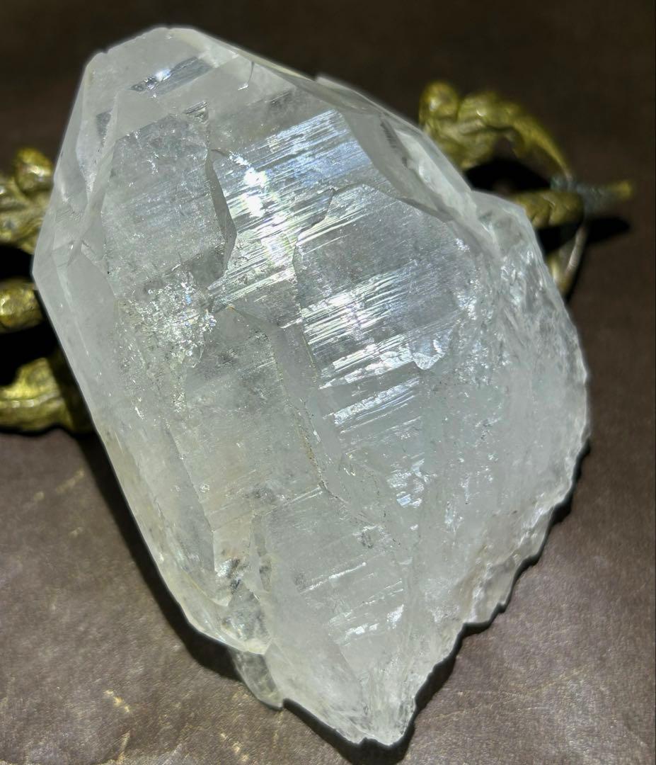 ☆別格高級品！福徳龍神秘宝②！マニカラン　トライゴニック　水晶　原石　クラスター