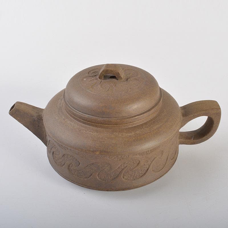 中国　顧景舟銘　紫砂　朱泥　急須　茶壷　V　R6903