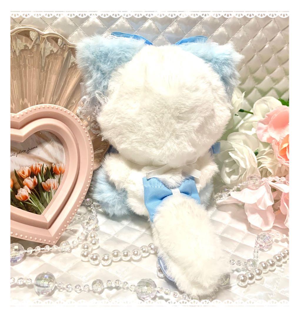 ❤︎おすわりぬい服　ぬい服　ちびぐるみ　11cm 水色　ねこちゃん❤︎｛O7｝