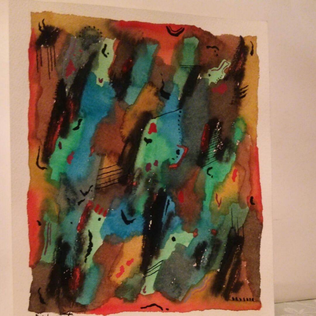 水彩画　メタモルフオーゼNo.3 smサイズ