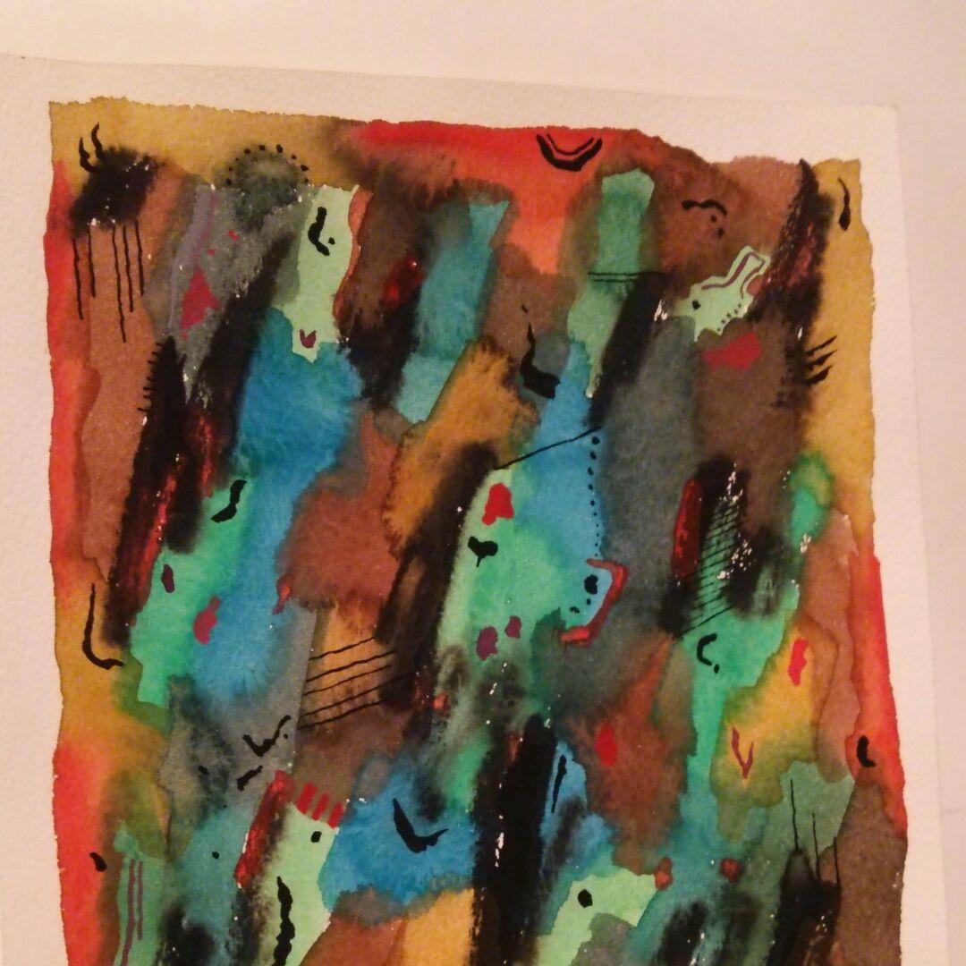 水彩画　メタモルフオーゼNo.3 smサイズ