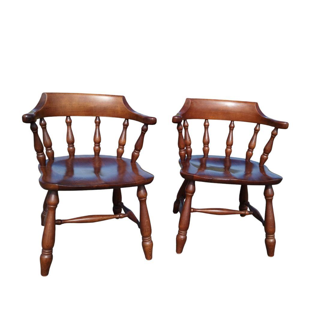 柏木工　キャプテンチェア　アームチェア　ウィンザーチェア 2脚セット