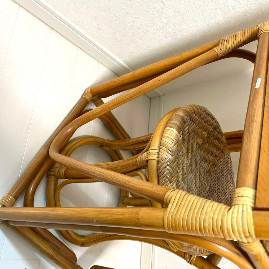 ラタン製ドレッサーと椅子セット