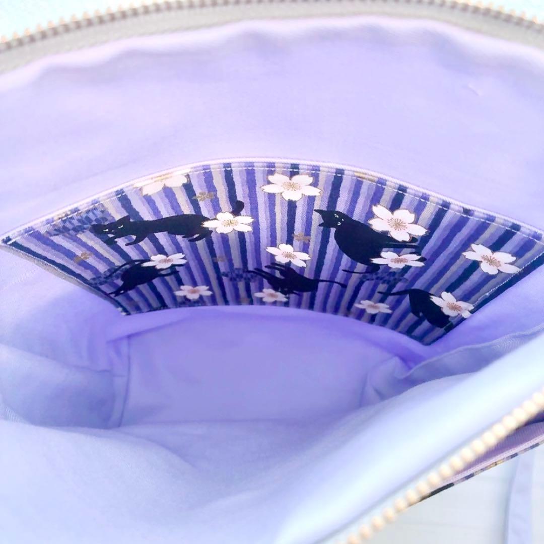 ★ゆき♪★ ファスナー付ハンドメイドショルダーバッグ 斜掛け M35