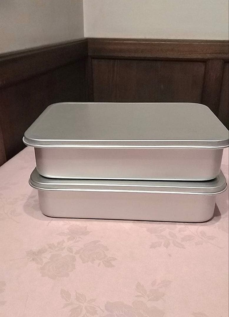 AKAOアルミ蓋付きバット（中） 2枚セット