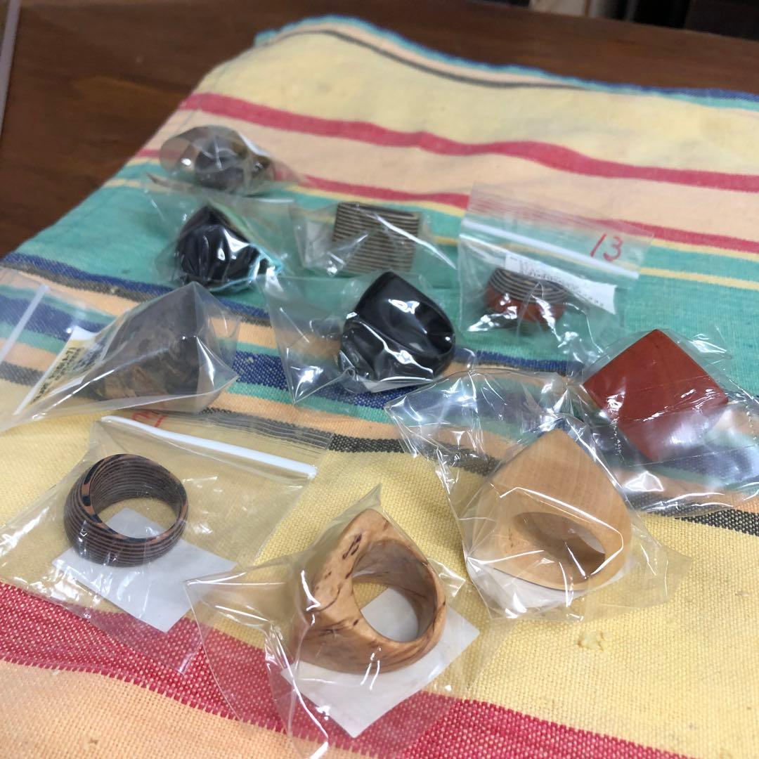 木製 ハンドメイド 指輪 ウッドリング まとめ売り