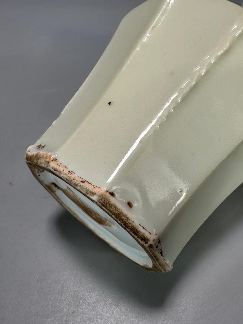 日本美術　古伊万里　白磁　面取徳利　李朝風　時代花瓶　美品　朝鮮半島古美術