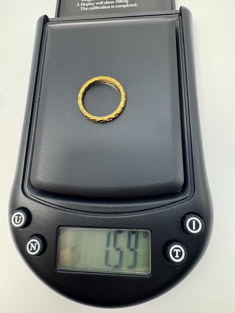 美品/日本製K18 ゴールド 編み込みリング1.59g 11号