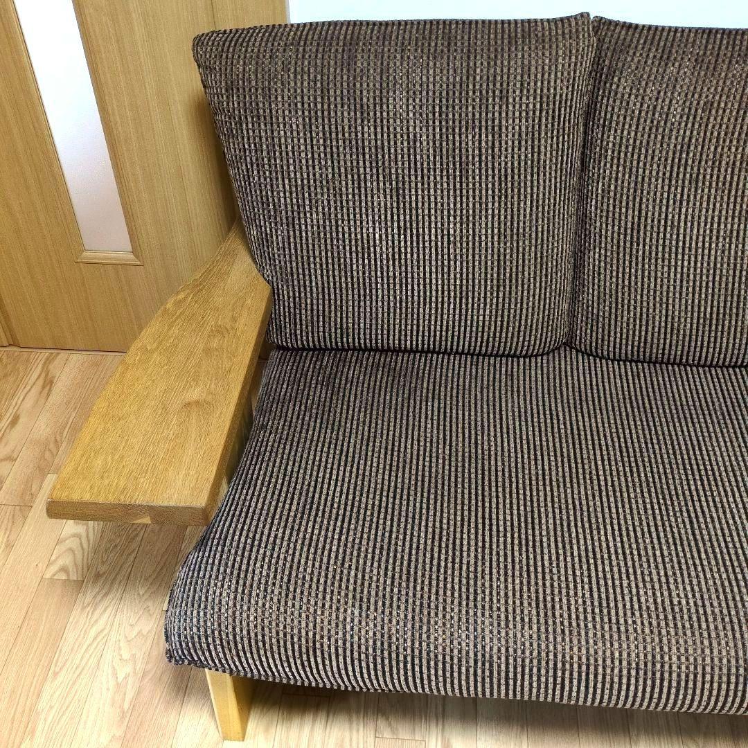 【atsun_katsun】木製フレーム 3人掛けソファ