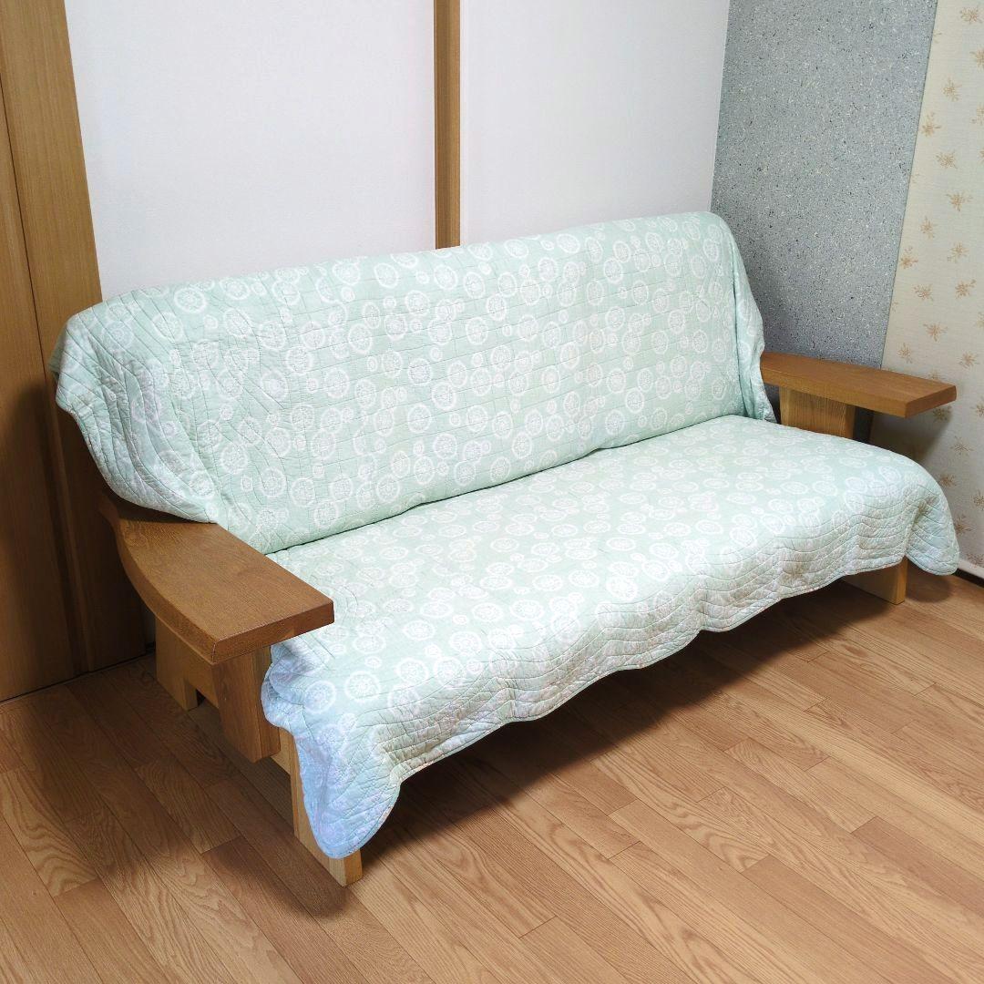 【atsun_katsun】木製フレーム 3人掛けソファ