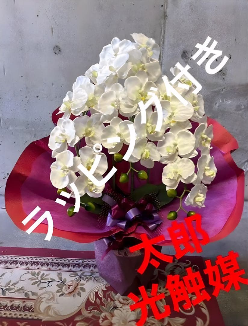 光触媒　人工観葉植物　ウォールグリーン　フェイクグリーン　胡蝶蘭7640tpgj