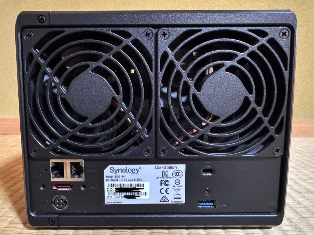 Synology DS918+ メモリ8GB