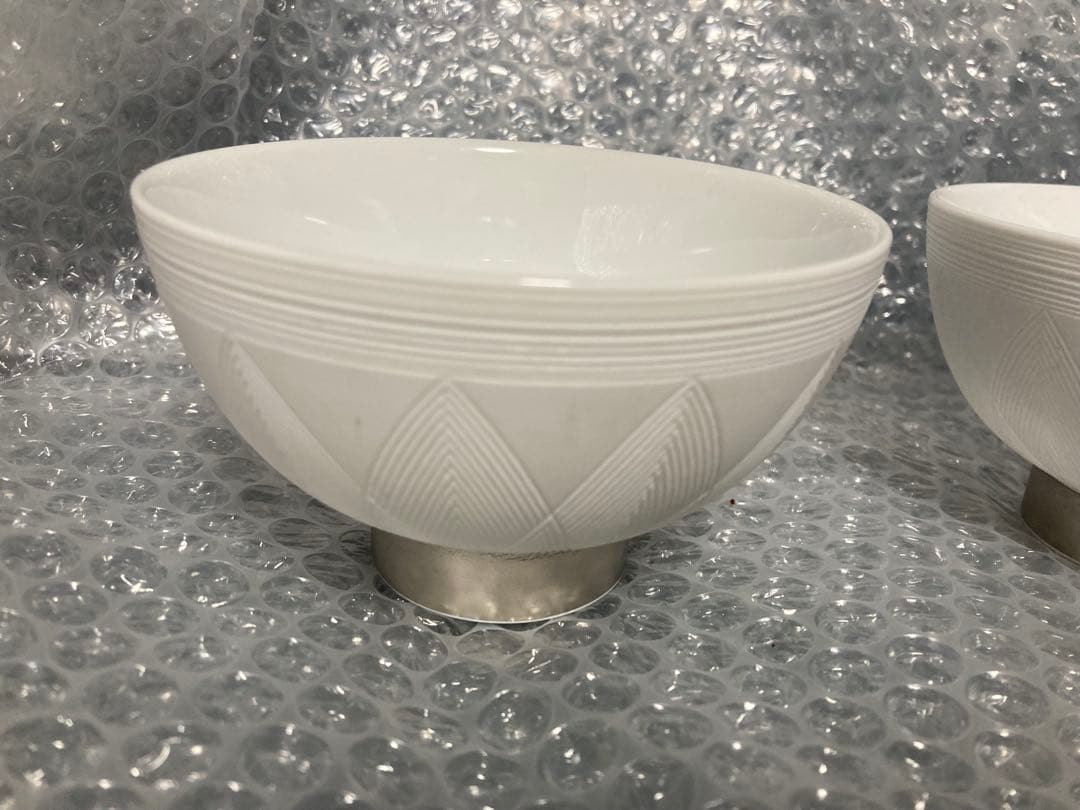 nikko 金沢コレックシヨン白いセラミック飯碗 2個セット