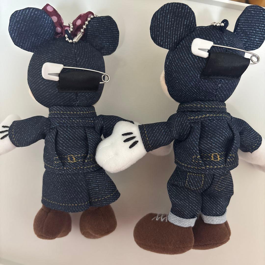 ミッキー・ミニー デニム風ぬいぐるみ 15cm