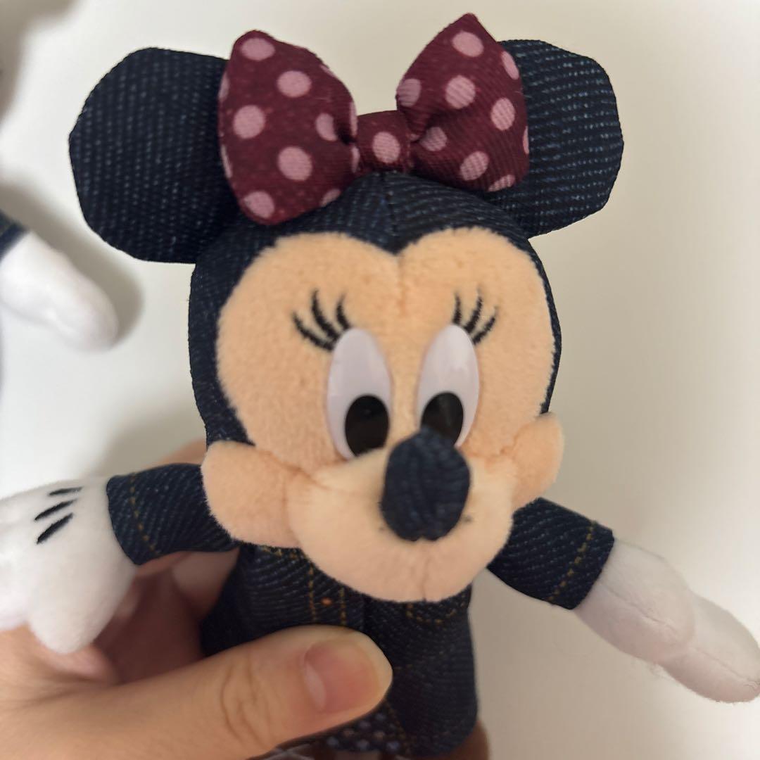 ミッキー・ミニー デニム風ぬいぐるみ 15cm