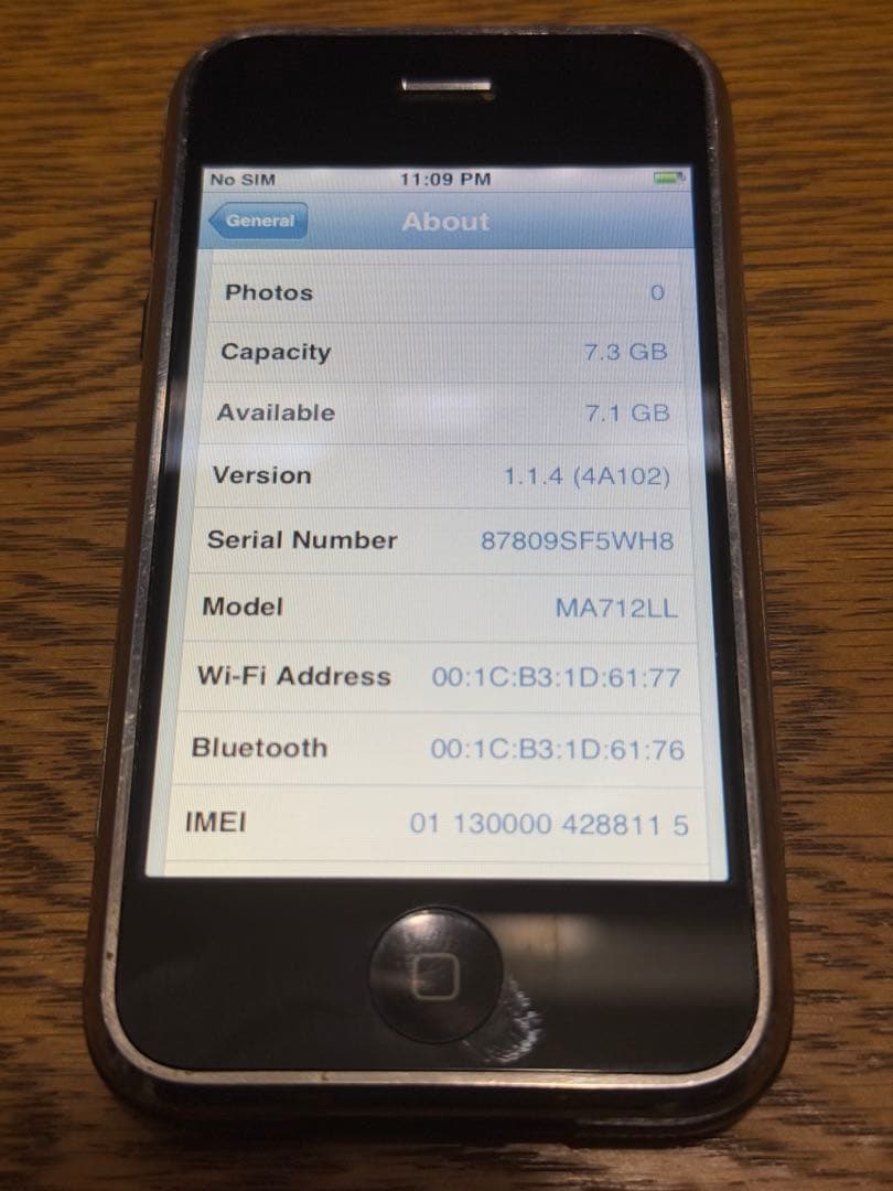 iPhone 2G 動作品 日本未発売　8GB 初代iPhone　第1世代