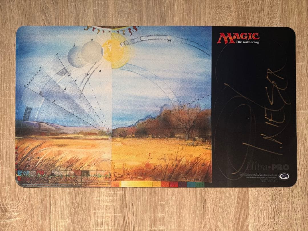 MTG GURUランドと他土地 サイン入りプレイマット6枚セット＋画家の直筆手紙