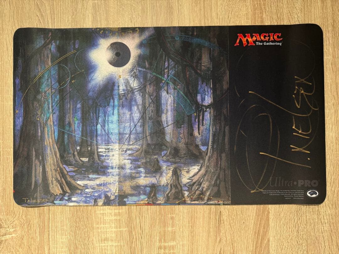 MTG GURUランドと他土地 サイン入りプレイマット6枚セット＋画家の直筆手紙