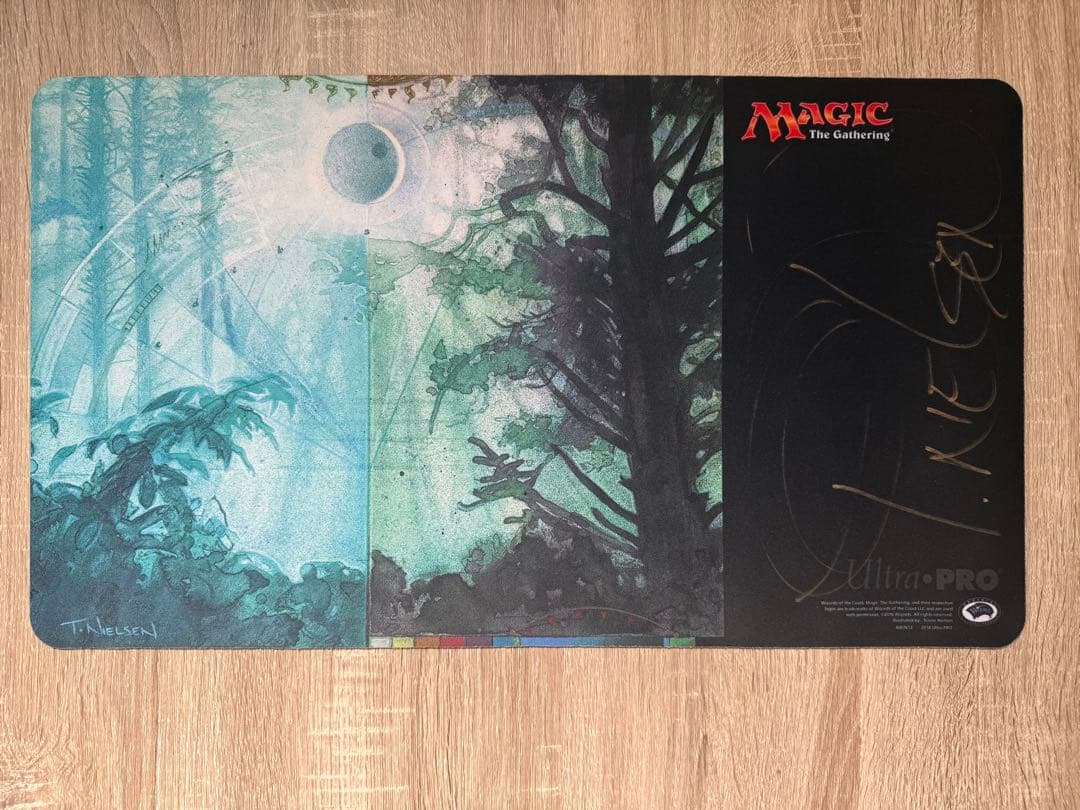 MTG GURUランドと他土地 サイン入りプレイマット6枚セット＋画家の直筆手紙