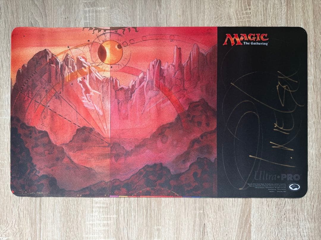 MTG GURUランドと他土地 サイン入りプレイマット6枚セット＋画家の直筆手紙