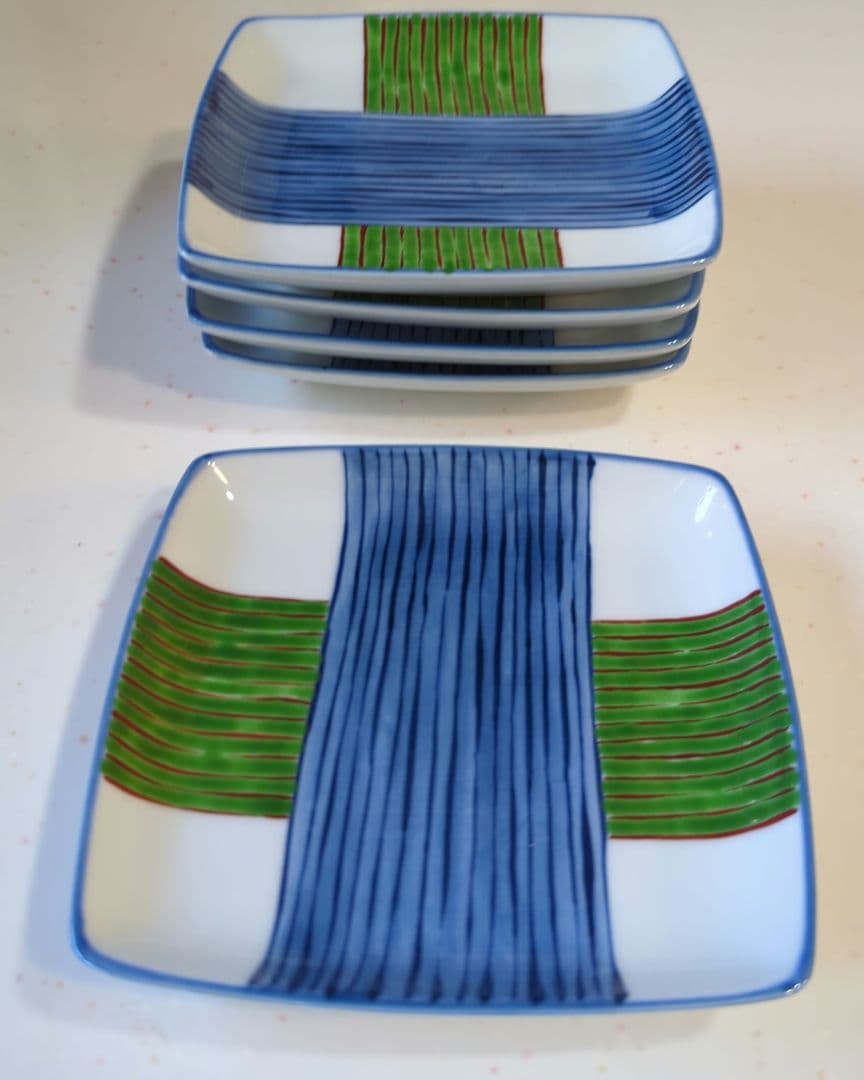 マ*ナ様 源右衛門窯　角銘々皿5枚