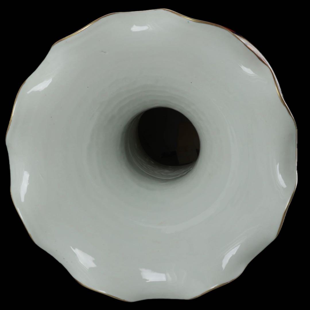 伊万里焼 赤絵金彩 花鳥蝶図 特大花瓶 95㎝ 大型飾壺 豪華絢爛 古美術 骨董