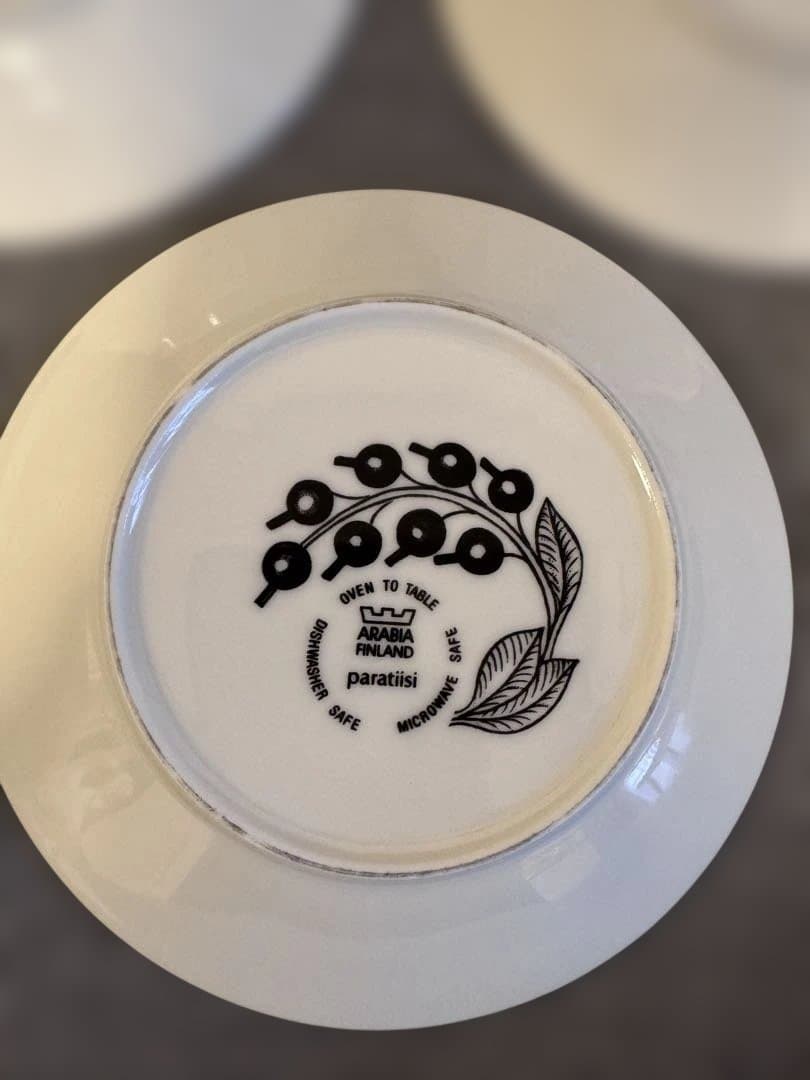 王冠ロゴ　アラビア　パープル　パラティッシ　16.5cm 3枚　USED