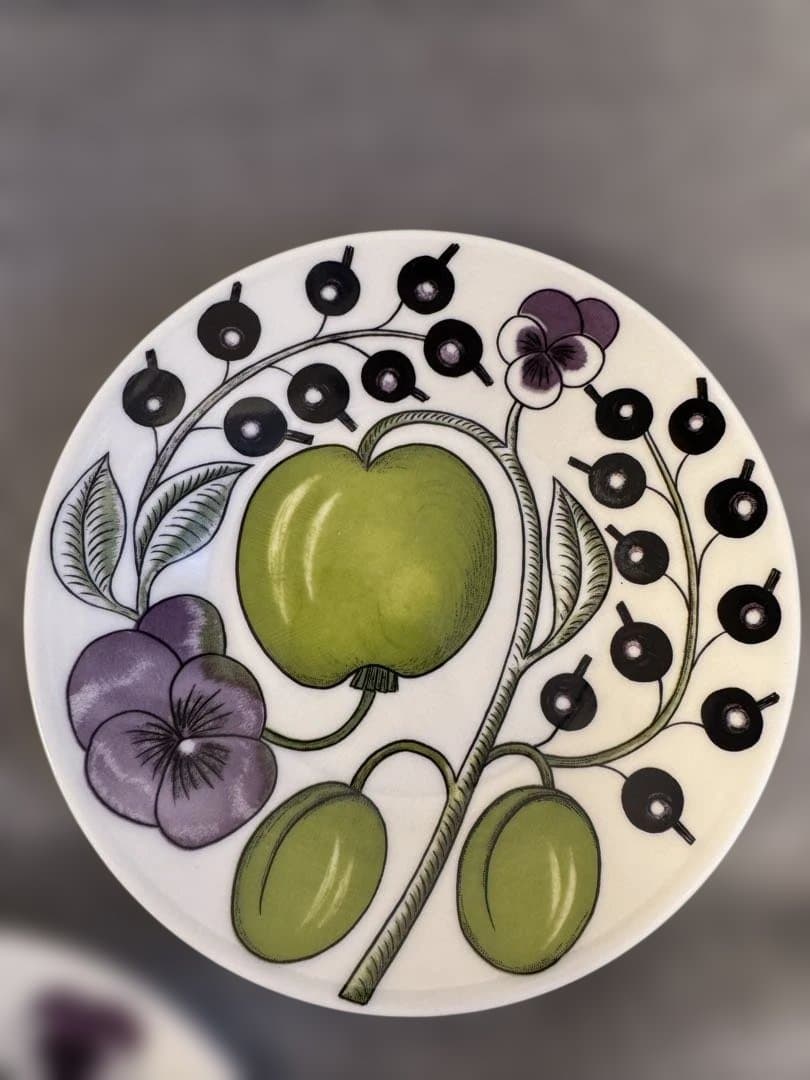 王冠ロゴ　アラビア　パープル　パラティッシ　16.5cm 3枚　USED