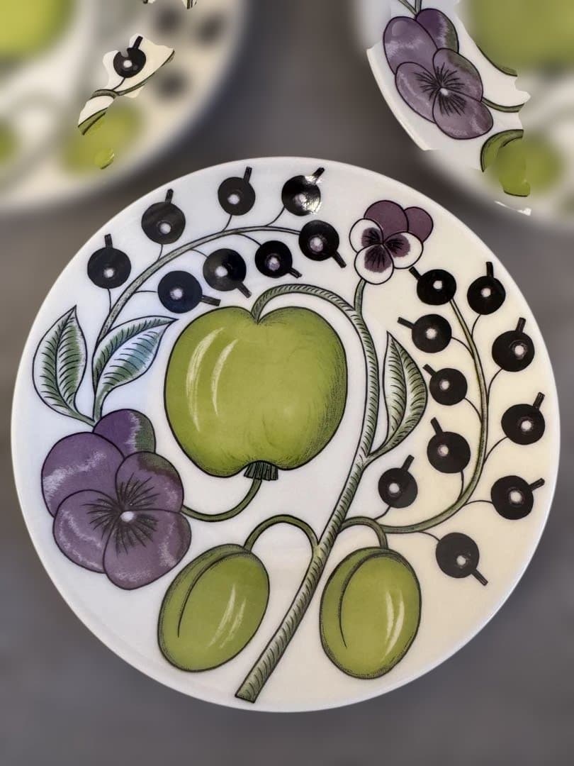 王冠ロゴ　アラビア　パープル　パラティッシ　16.5cm 3枚　USED