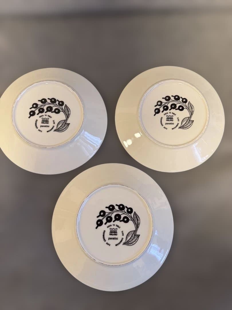 王冠ロゴ　アラビア　パープル　パラティッシ　16.5cm 3枚　USED