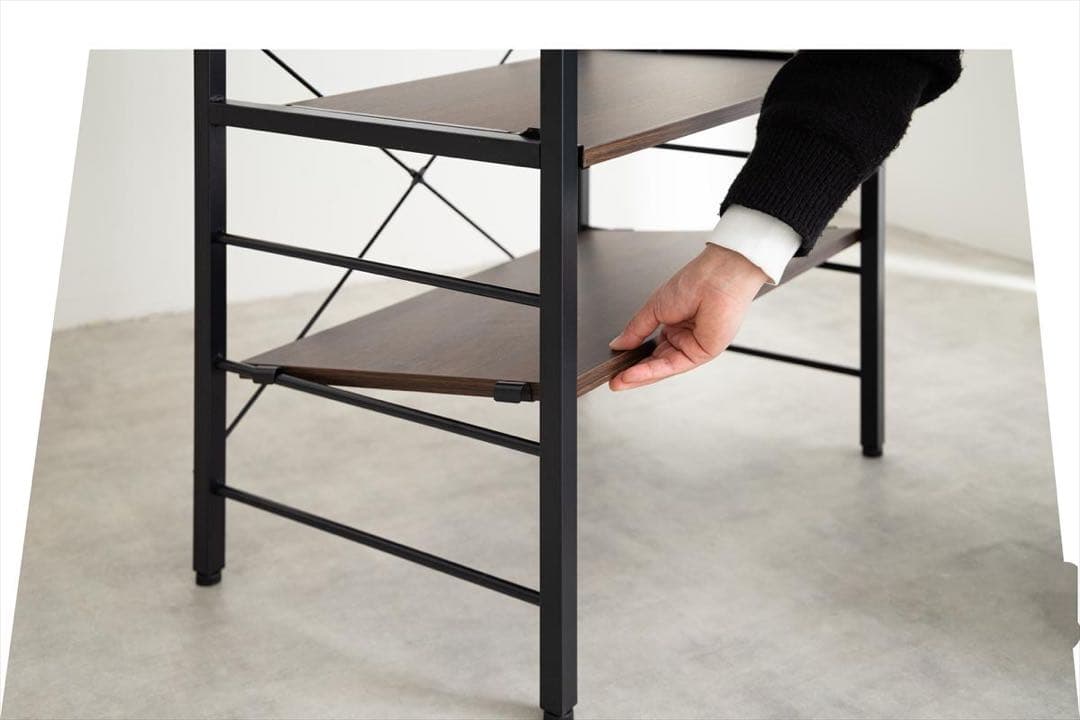 【幅60cm】コンセント付きレンジラック　ホワイト