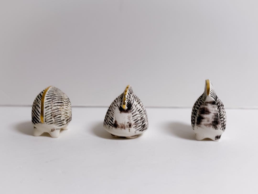 Lisa Larson 金のはりねずみ3兄弟セット　限定333