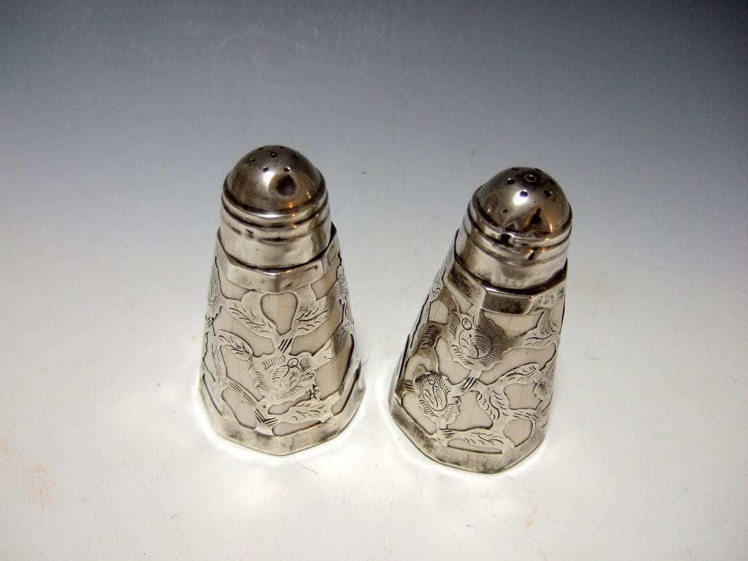 ヴィンテージ ソルト&ペッパー シェイカー STERLING SILVER925