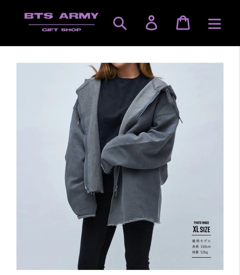 BTS ジョングク★ARMYSTメイドフーディパーカー Mサイズ★おまけ付き