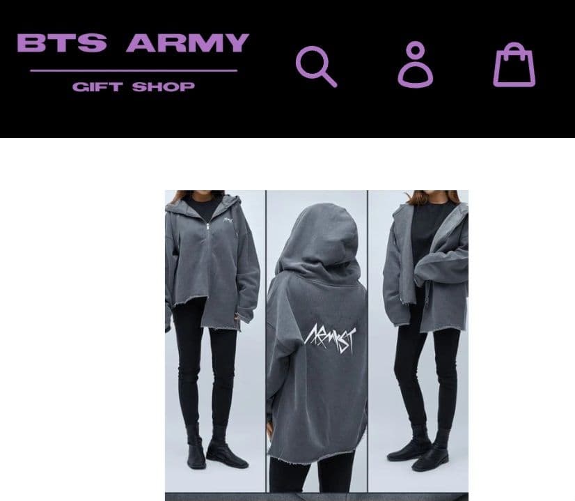 BTS ジョングク★ARMYSTメイドフーディパーカー Mサイズ★おまけ付き