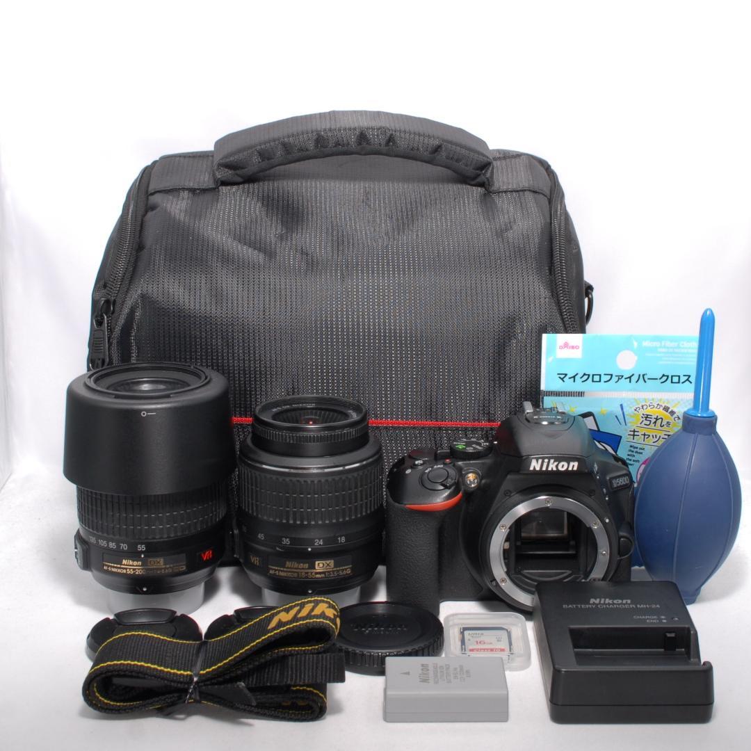 ✨Nikon D5600 ✨Wレンズ✨ショット数小✨初心者モデル✨一眼レフ