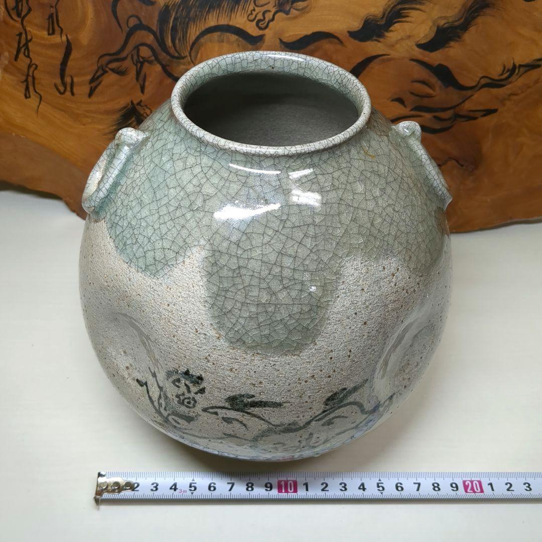 相馬駒焼 　田代窯 　 田代法橋　 田代清治右衛門 駒絵　骨董　花瓶　飾り壺