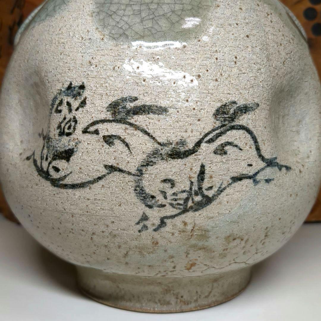相馬駒焼 　田代窯 　 田代法橋　 田代清治右衛門 駒絵　骨董　花瓶　飾り壺